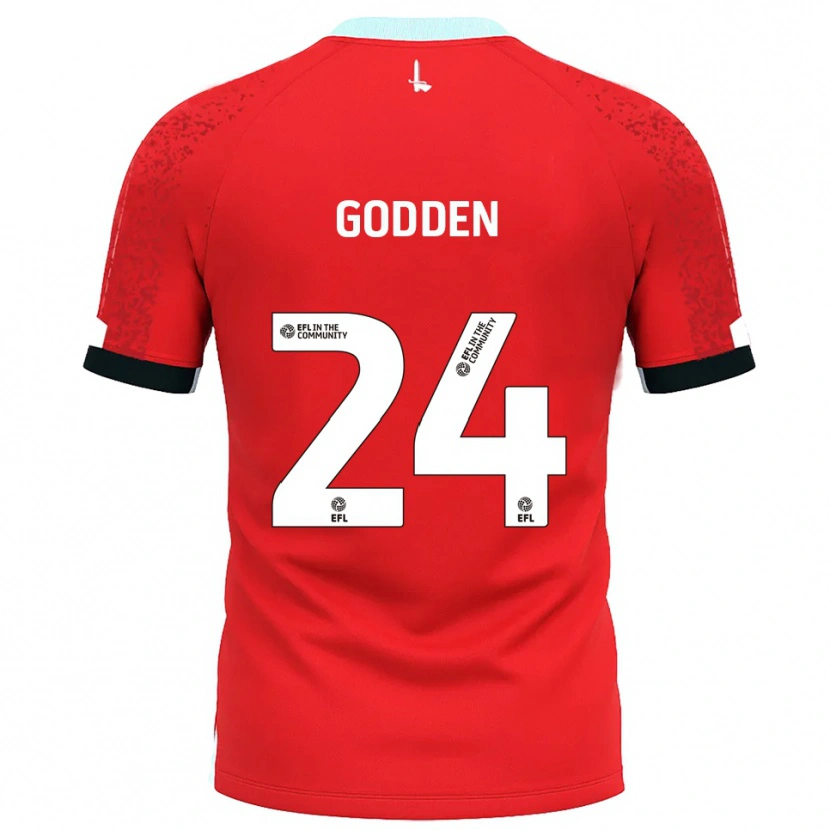 Danxen Kinderen Matty Godden #24 Rood Wit Thuisshirt Thuistenue 2025/26 T-Shirt België