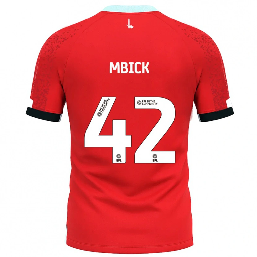 Danxen Kinderen Micah Mbick #42 Rood Wit Thuisshirt Thuistenue 2025/26 T-Shirt België