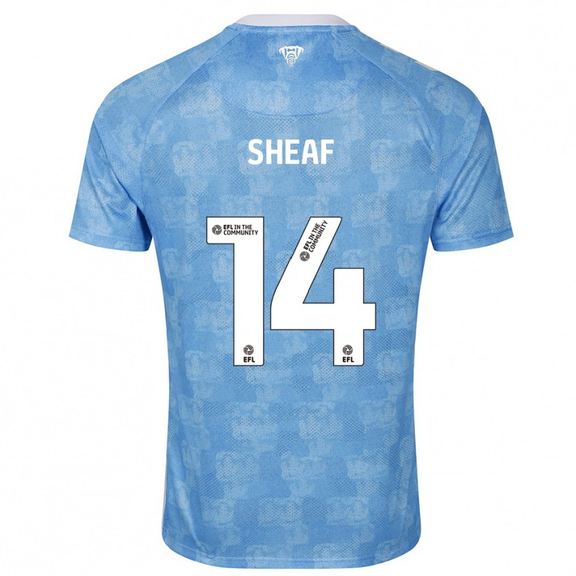 Danxen Kinderen Ben Sheaf #14 Hemelsblauw Wit Thuisshirt Thuistenue 2025/26 T-Shirt België