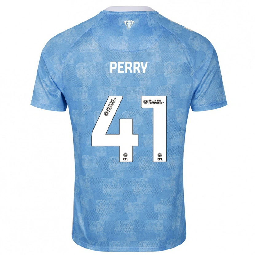 Danxen Kinderen Callum Perry #41 Hemelsblauw Wit Thuisshirt Thuistenue 2025/26 T-Shirt België