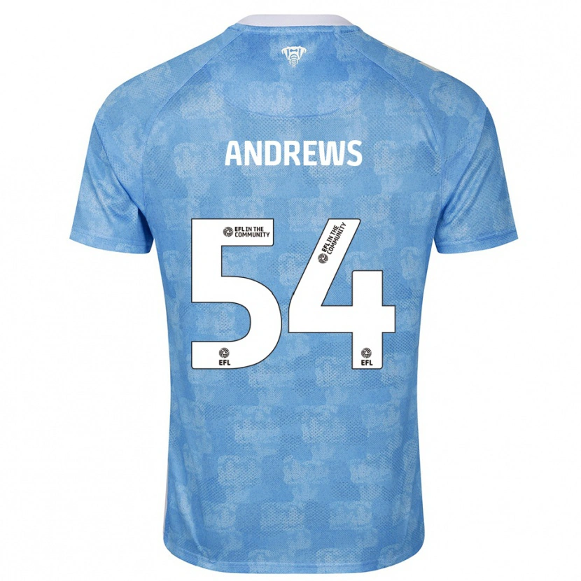 Danxen Kinderen Kai Andrews #54 Hemelsblauw Wit Thuisshirt Thuistenue 2025/26 T-Shirt België