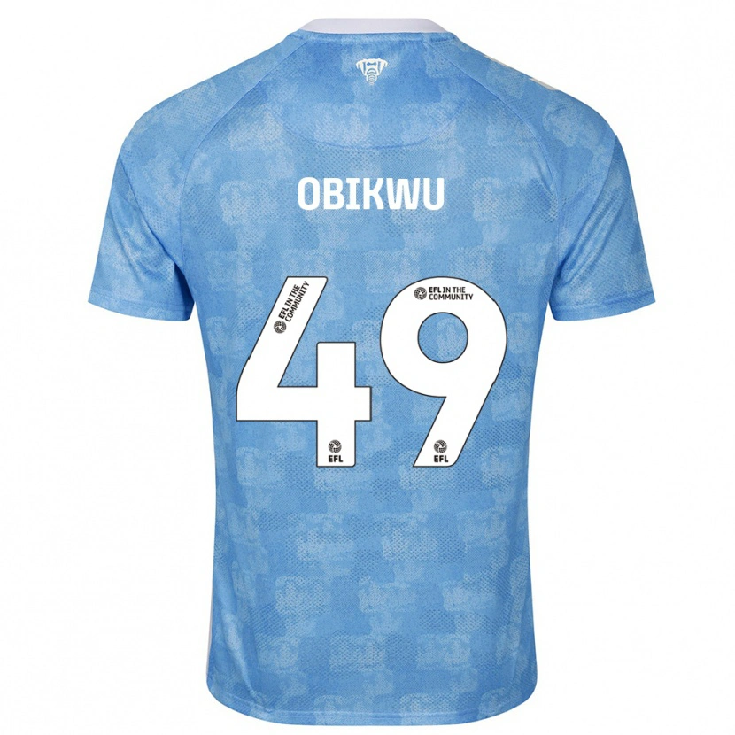 Danxen Kinderen Justin Obikwu #49 Hemelsblauw Wit Thuisshirt Thuistenue 2025/26 T-Shirt België