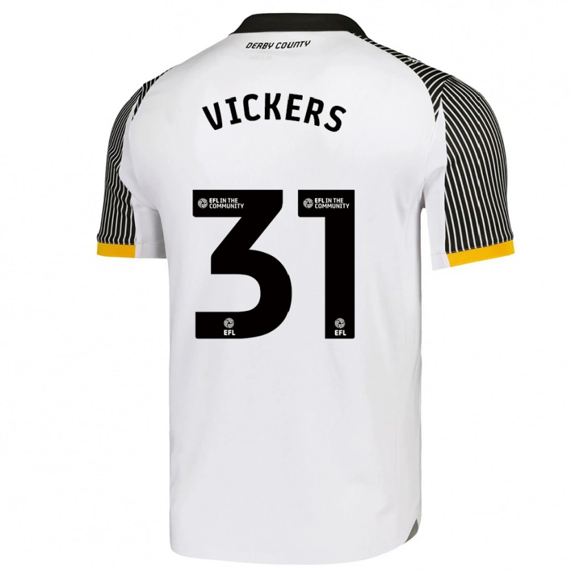Danxen Kinderen Josh Vickers #31 Wit Zwart Thuisshirt Thuistenue 2025/26 T-Shirt België