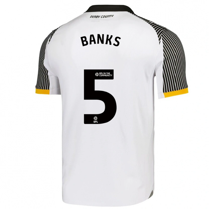 Danxen Kinderen Luke Banks #5 Wit Zwart Thuisshirt Thuistenue 2025/26 T-Shirt België