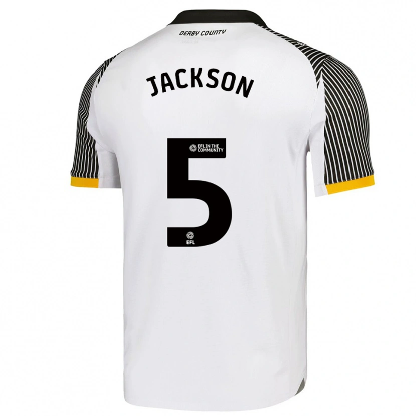 Danxen Kinderen Sarah Jackson #5 Wit Zwart Thuisshirt Thuistenue 2025/26 T-Shirt België