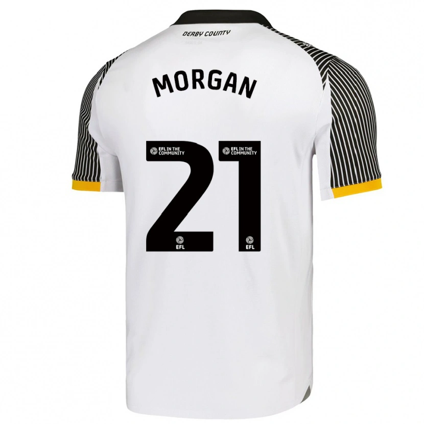 Danxen Kinderen Sarah Morgan #21 Wit Zwart Thuisshirt Thuistenue 2025/26 T-Shirt België