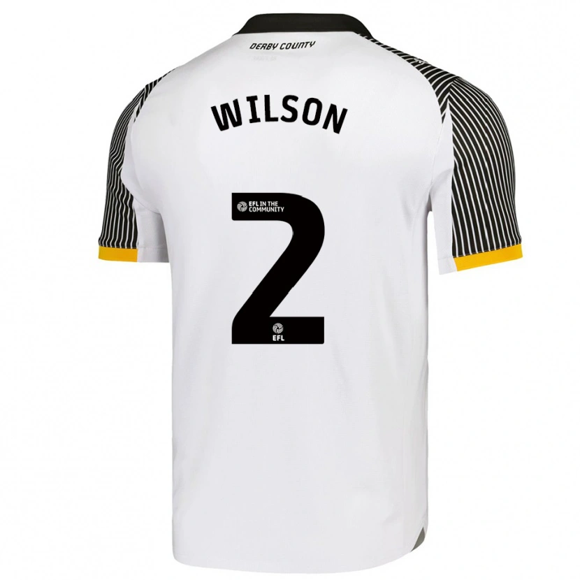 Danxen Kinderen Kane Wilson #2 Wit Zwart Thuisshirt Thuistenue 2025/26 T-Shirt België