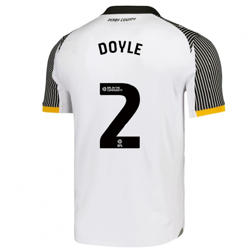 Danxen Kinderen Aj Doyle #2 Wit Zwart Thuisshirt Thuistenue 2025/26 T-Shirt België