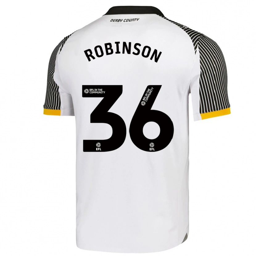 Danxen Kinderen Keilen Robinson #36 Wit Zwart Thuisshirt Thuistenue 2025/26 T-Shirt België