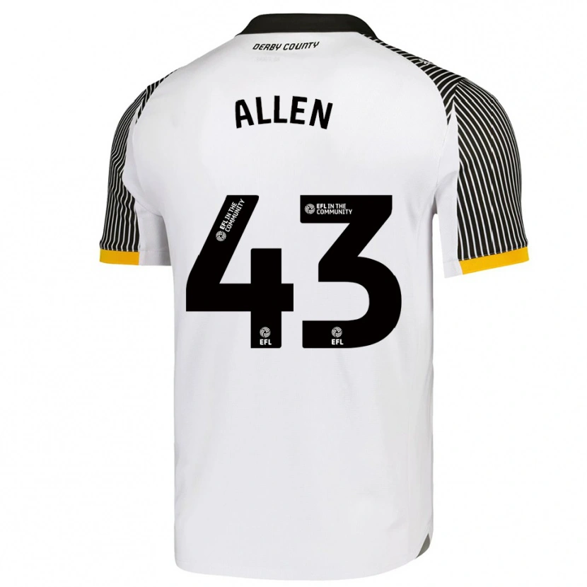 Danxen Kinderen Cruz Allen #43 Wit Zwart Thuisshirt Thuistenue 2025/26 T-Shirt België