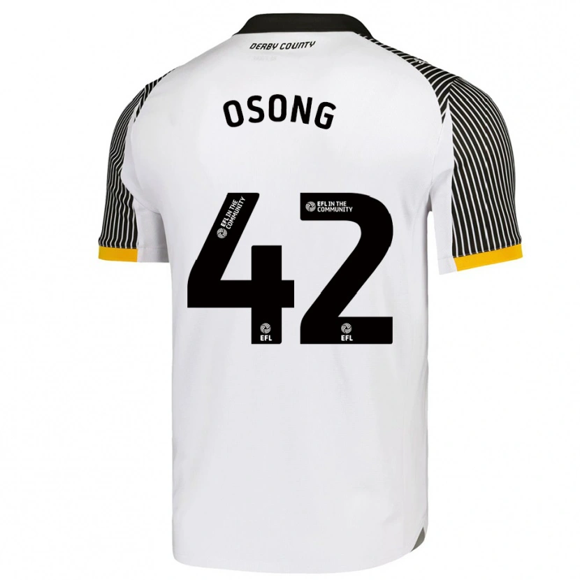 Danxen Kinderen Johnson Osong #42 Wit Zwart Thuisshirt Thuistenue 2025/26 T-Shirt België