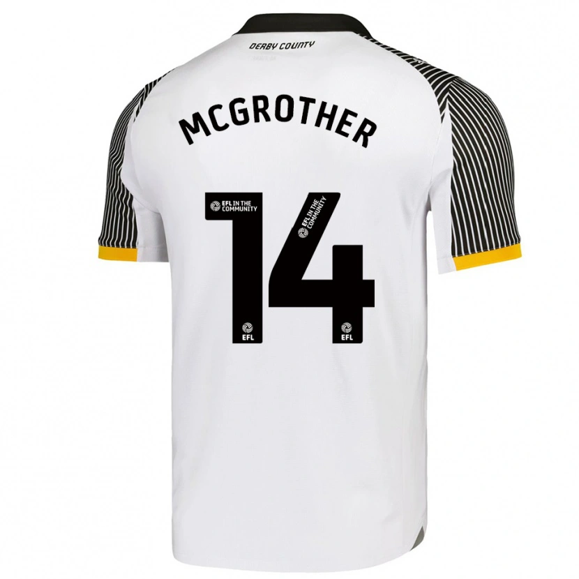 Danxen Kinderen Becky Mcgrother #14 Wit Zwart Thuisshirt Thuistenue 2025/26 T-Shirt België