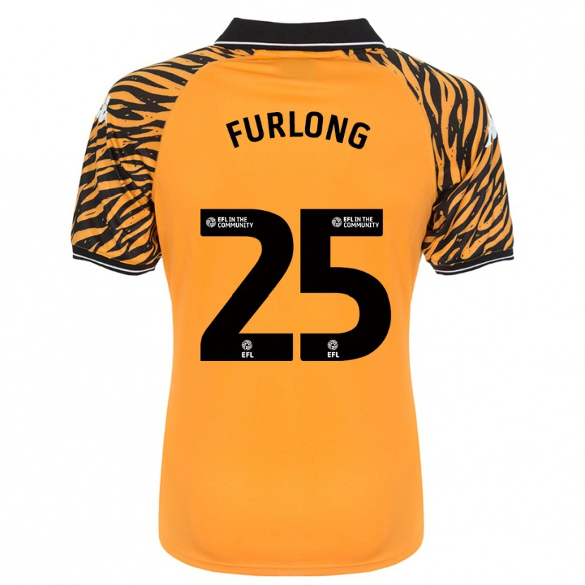 Danxen Kinderen James Furlong #25 Oranje Zwart Thuisshirt Thuistenue 2025/26 T-Shirt België