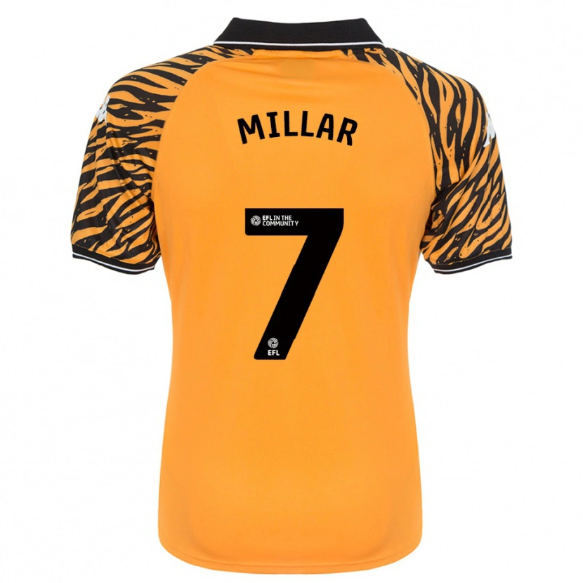 Danxen Kinderen Liam Millar #7 Oranje Zwart Thuisshirt Thuistenue 2025/26 T-Shirt België