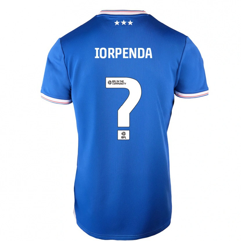 Danxen Kinderen George Iorpenda #0 Blauw Wit Thuisshirt Thuistenue 2025/26 T-Shirt België