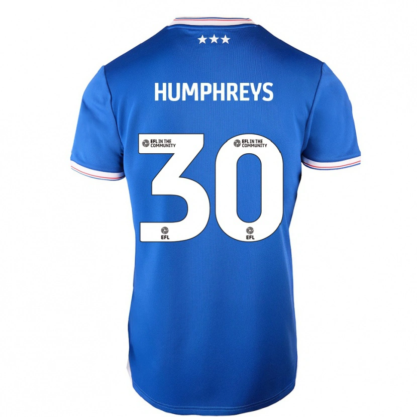 Danxen Kinderen Cameron Humphreys #30 Blauw Wit Thuisshirt Thuistenue 2025/26 T-Shirt België