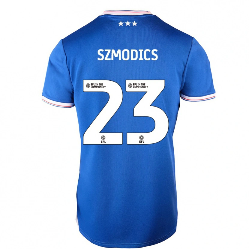 Danxen Kinderen Sammie Szmodics #23 Blauw Wit Thuisshirt Thuistenue 2025/26 T-Shirt België