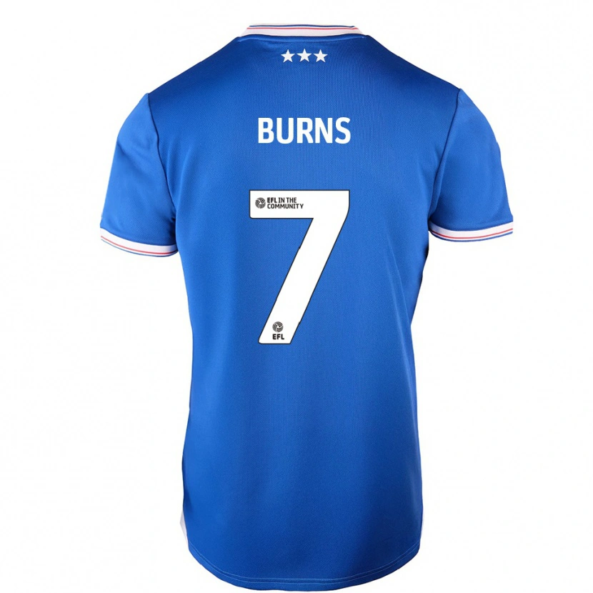 Danxen Kinderen Wes Burns #7 Blauw Wit Thuisshirt Thuistenue 2025/26 T-Shirt België