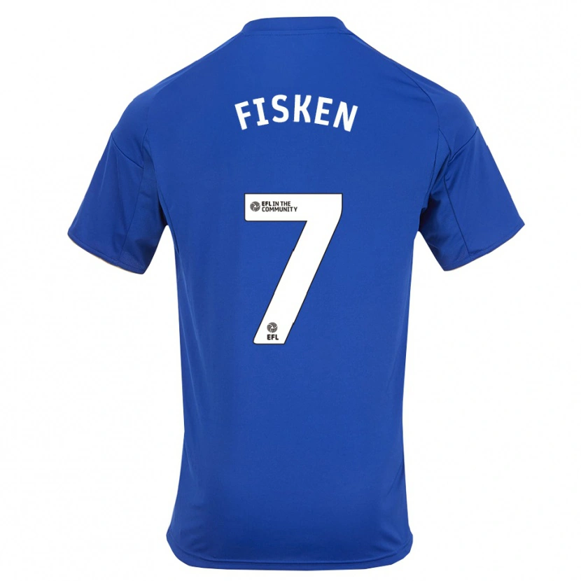 Danxen Kinderen Alfie Fisken #7 Blauw Goud Thuisshirt Thuistenue 2025/26 T-Shirt België