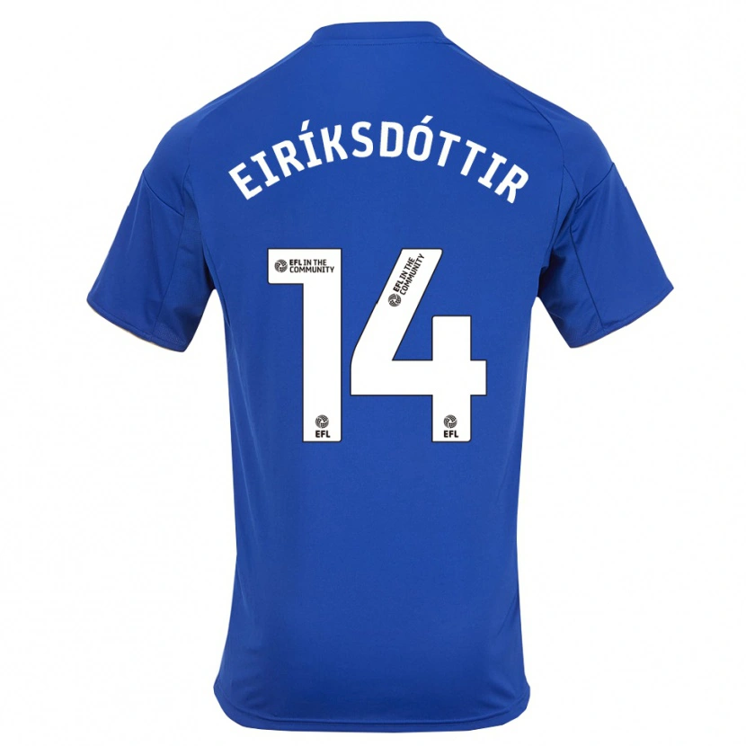 Danxen Kinderen Hlín Eiríksdóttir #14 Blauw Goud Thuisshirt Thuistenue 2025/26 T-Shirt België