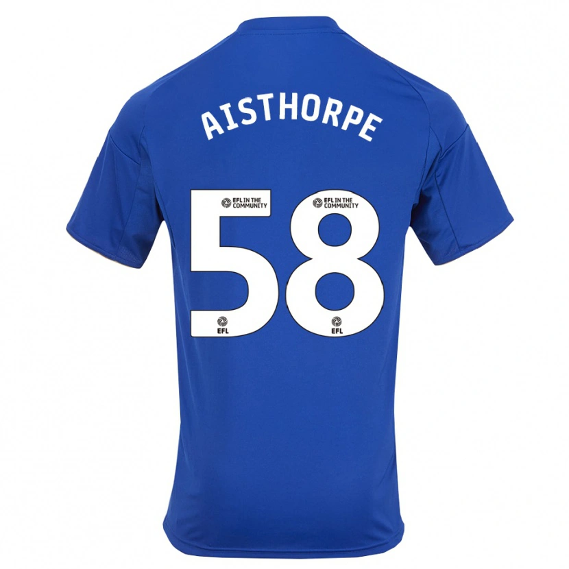 Danxen Kinderen Bailey Aisthorpe #58 Blauw Goud Thuisshirt Thuistenue 2025/26 T-Shirt België