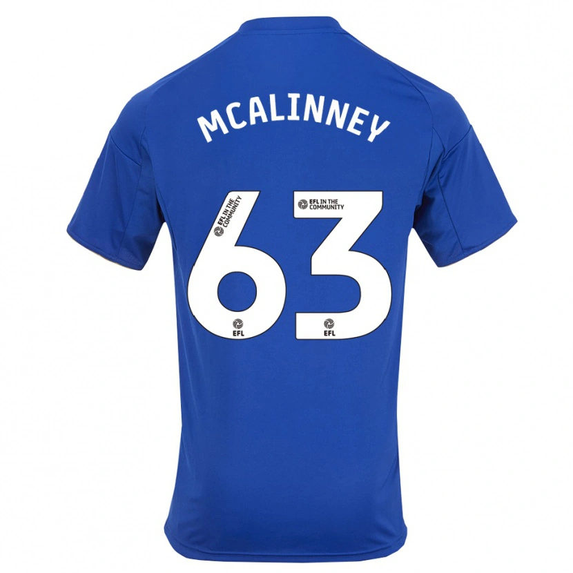 Danxen Kinderen Liam Mcalinney #63 Blauw Goud Thuisshirt Thuistenue 2025/26 T-Shirt België