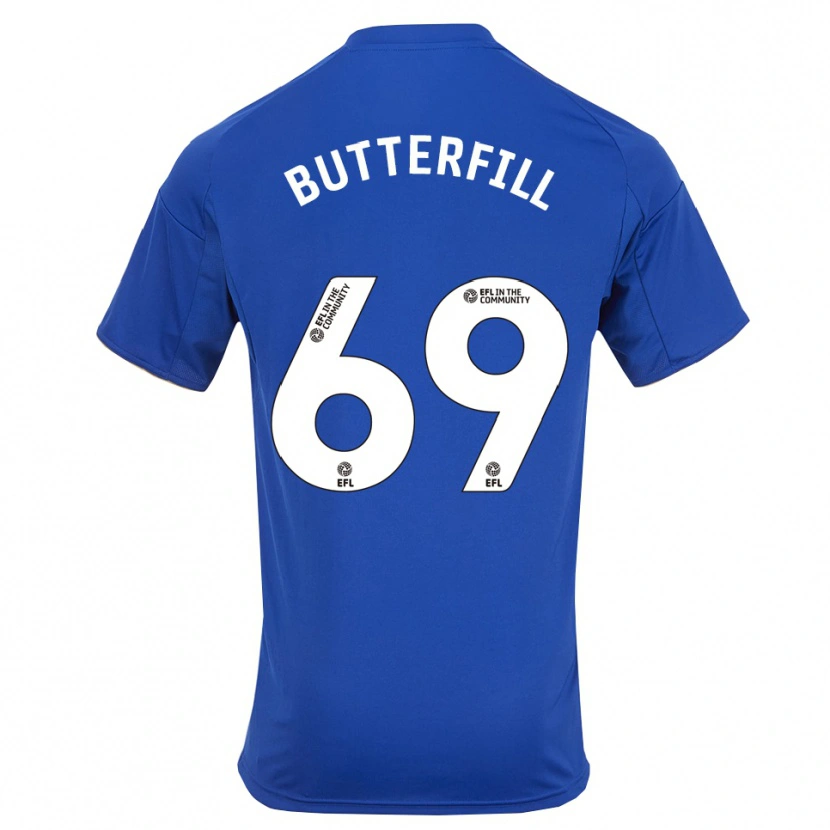 Danxen Kinderen Jack Butterfill #69 Blauw Goud Thuisshirt Thuistenue 2025/26 T-Shirt België