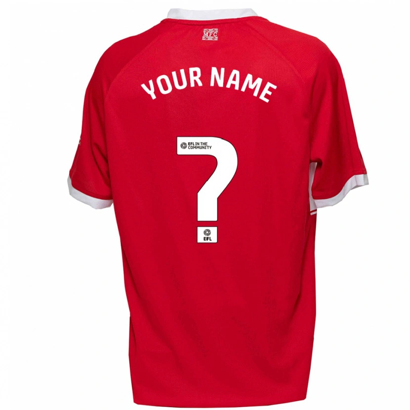 Danxen Kinderen Uw Naam #0 Rood Wit Thuisshirt Thuistenue 2025/26 T-Shirt België