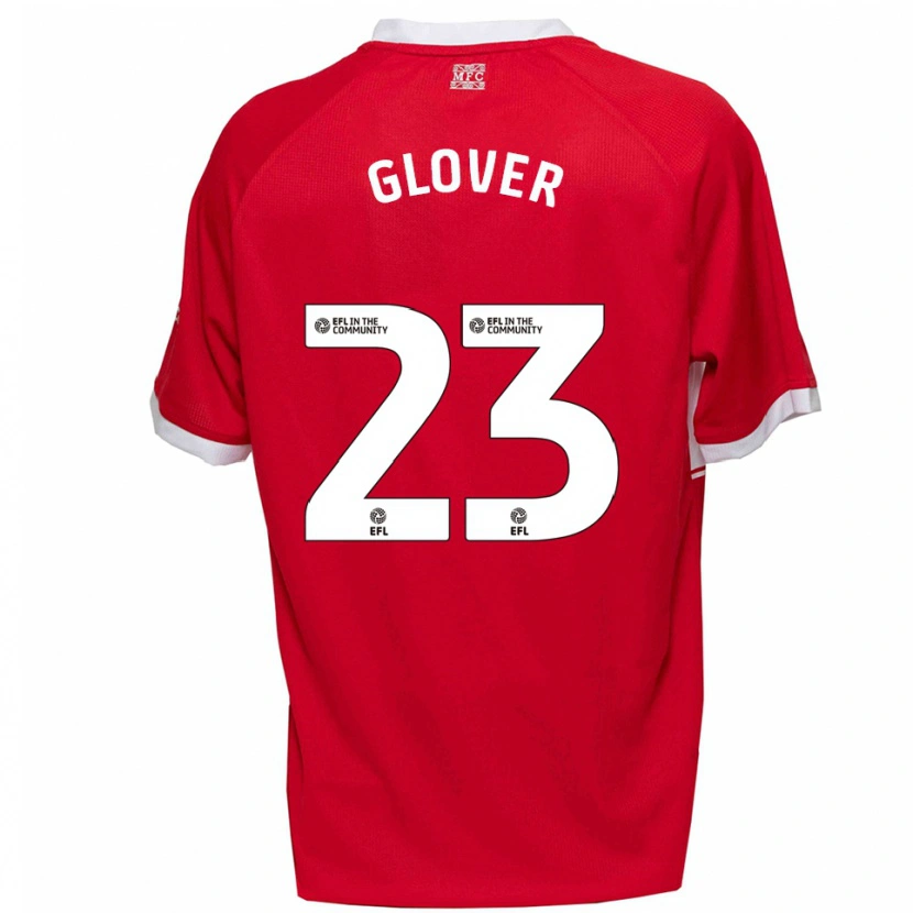 Danxen Kinderen Tom Glover #23 Rood Wit Thuisshirt Thuistenue 2025/26 T-Shirt België