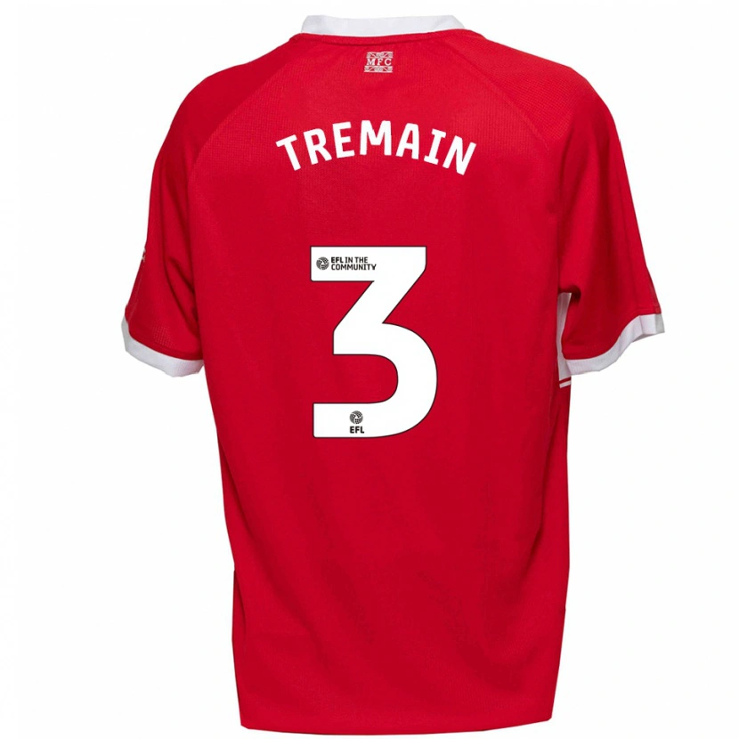 Danxen Kinderen Joey Tremain #3 Rood Wit Thuisshirt Thuistenue 2025/26 T-Shirt België