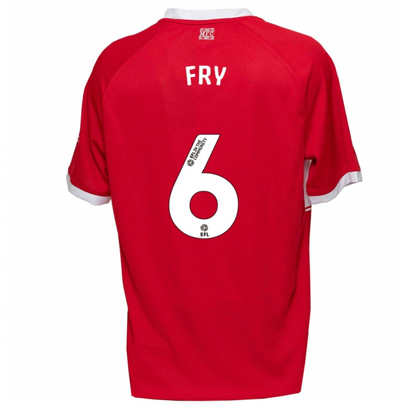 Danxen Kinderen Dael Fry #6 Rood Wit Thuisshirt Thuistenue 2025/26 T-Shirt België