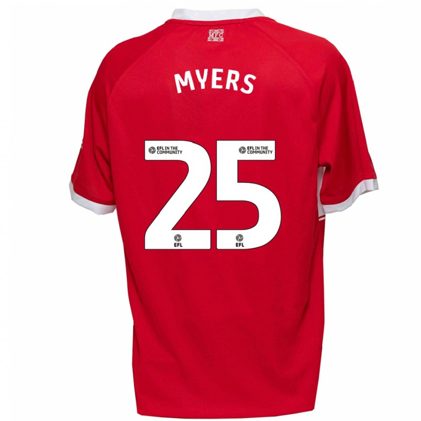Danxen Kinderen Maddie Myers #25 Rood Wit Thuisshirt Thuistenue 2025/26 T-Shirt België