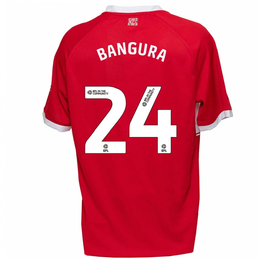 Danxen Kinderen Alex Bangura #24 Rood Wit Thuisshirt Thuistenue 2025/26 T-Shirt België