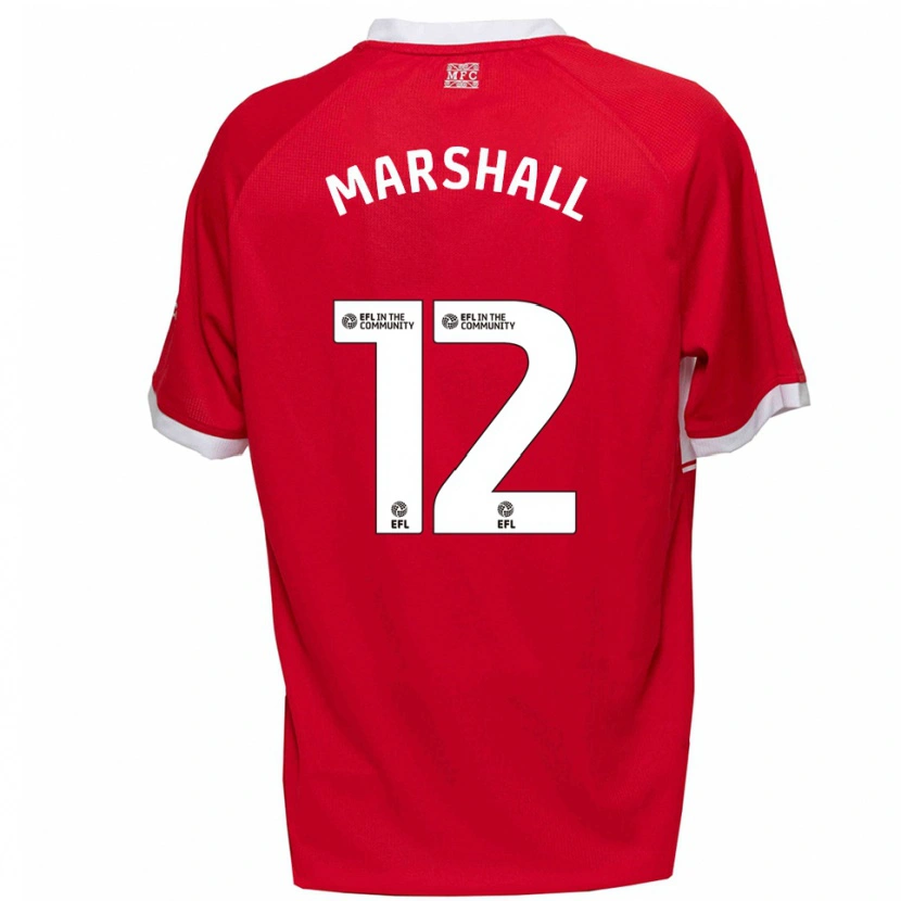 Danxen Kinderen Eve Marshall #12 Rood Wit Thuisshirt Thuistenue 2025/26 T-Shirt België