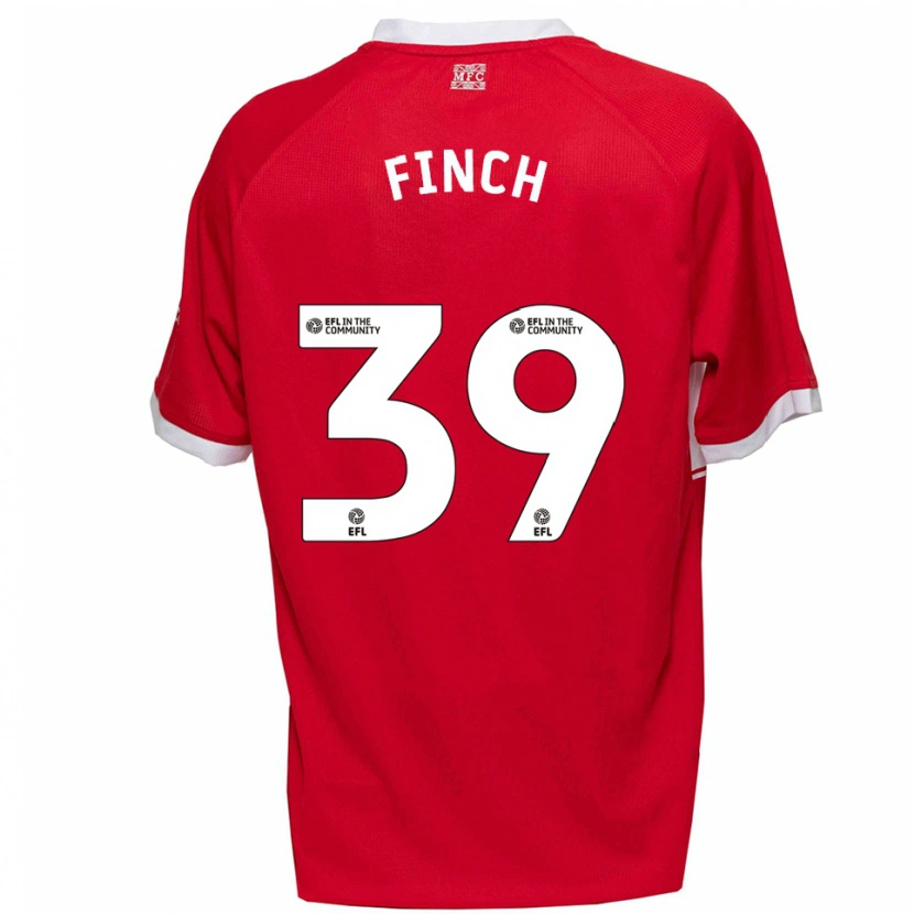 Danxen Kinderen Sonny Finch #39 Rood Wit Thuisshirt Thuistenue 2025/26 T-Shirt België