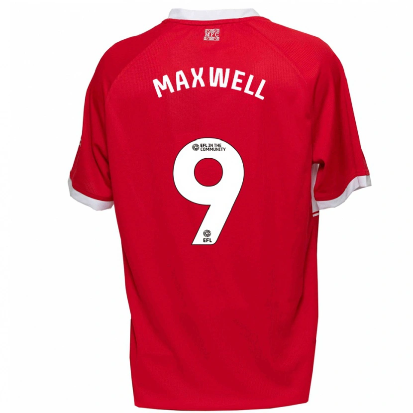 Danxen Kinderen Armani Maxwell #9 Rood Wit Thuisshirt Thuistenue 2025/26 T-Shirt België