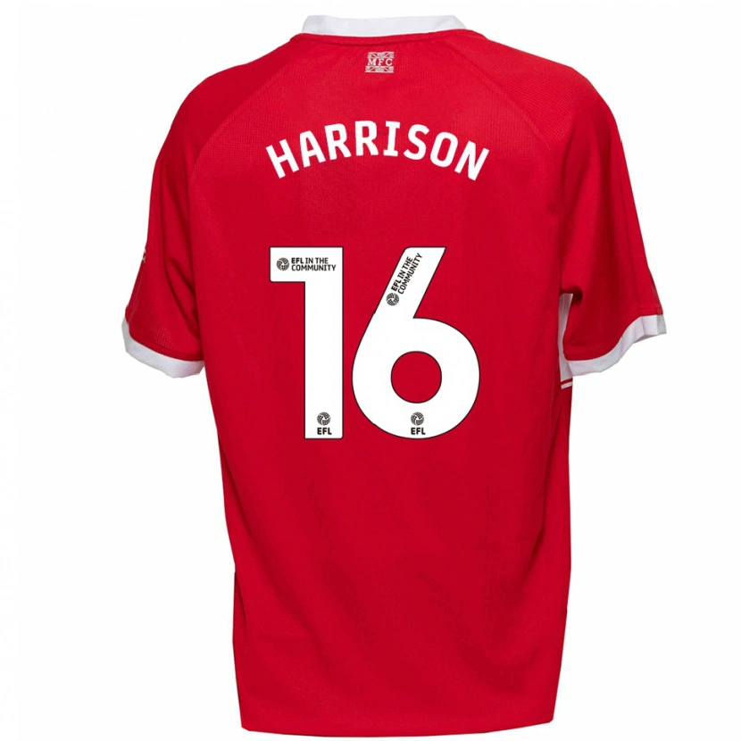 Danxen Kinderen Lucas Harrison #16 Rood Wit Thuisshirt Thuistenue 2025/26 T-Shirt België