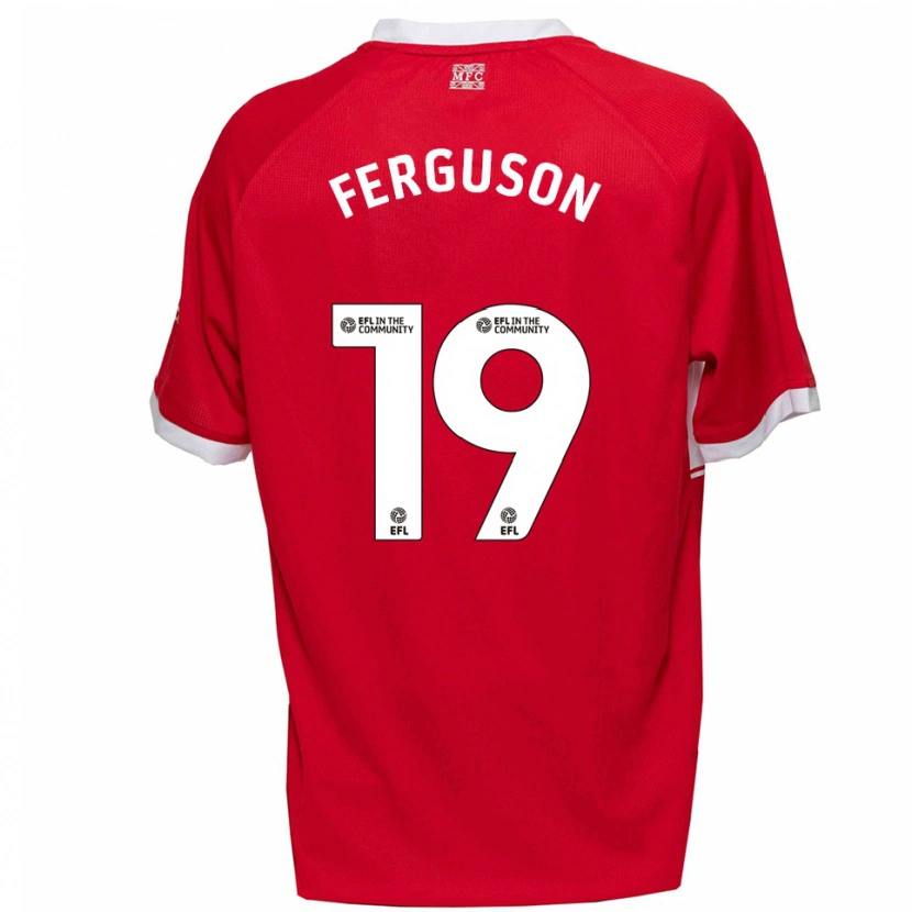 Danxen Kinderen Becky Ferguson #19 Rood Wit Thuisshirt Thuistenue 2025/26 T-Shirt België