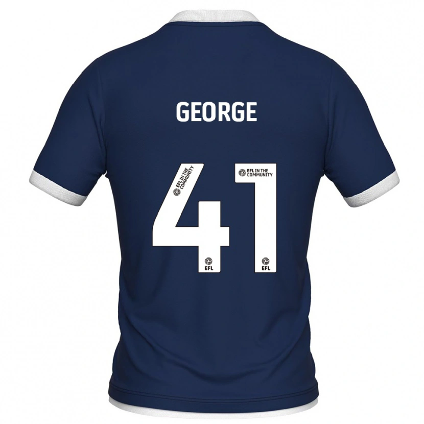 Danxen Kinderen George Evans #41 Marine Wit Thuisshirt Thuistenue 2025/26 T-Shirt België