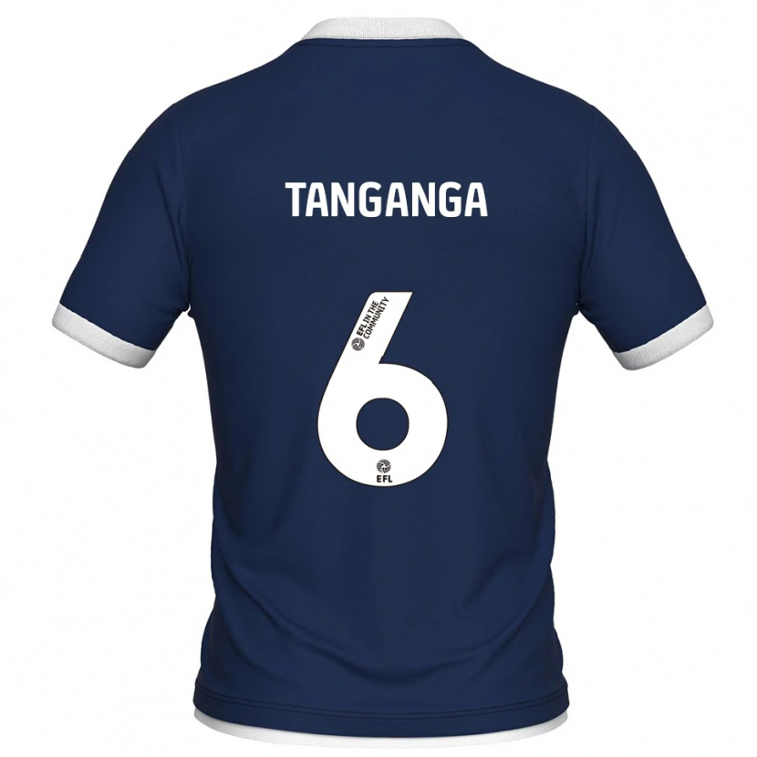 Danxen Kinderen Japhet Tanganga #6 Marine Wit Thuisshirt Thuistenue 2025/26 T-Shirt België