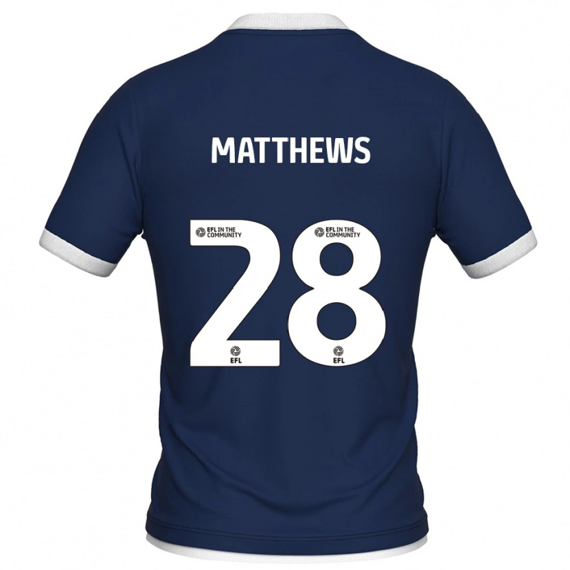 Danxen Kinderen Ajay Matthews #28 Marine Wit Thuisshirt Thuistenue 2025/26 T-Shirt België