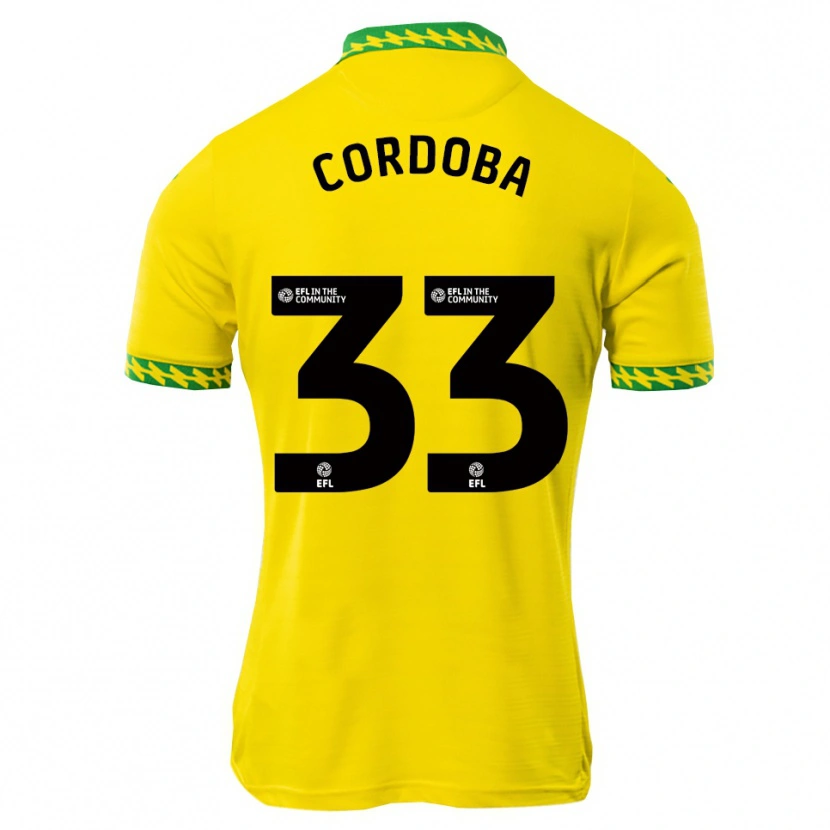 Danxen Kinderen José Córdoba #33 Wit Groen Thuisshirt Thuistenue 2025/26 T-Shirt België