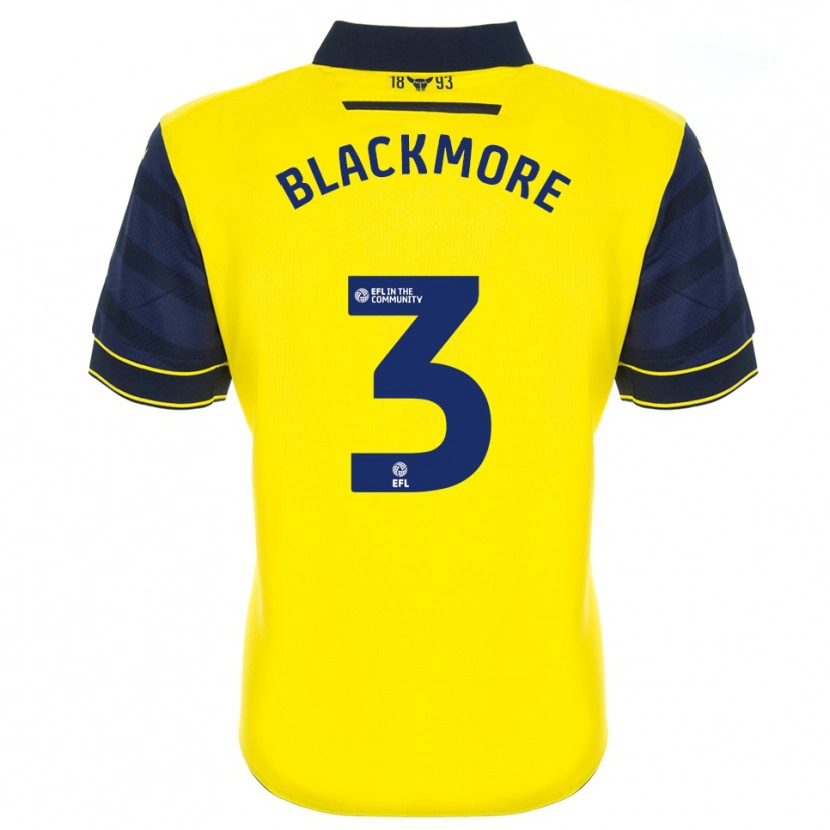 Danxen Kinderen Jameson Blackmore #3 Geel Marine Thuisshirt Thuistenue 2025/26 T-Shirt België