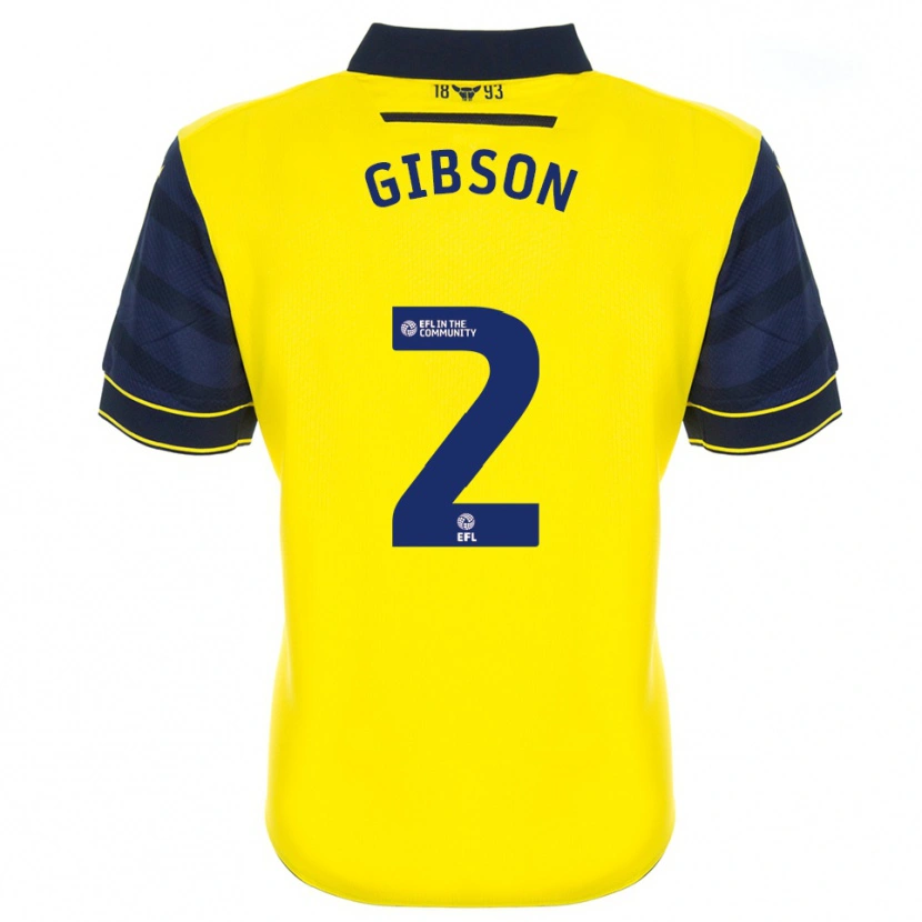 Danxen Kinderen Nic Gibson #2 Geel Marine Thuisshirt Thuistenue 2025/26 T-Shirt België