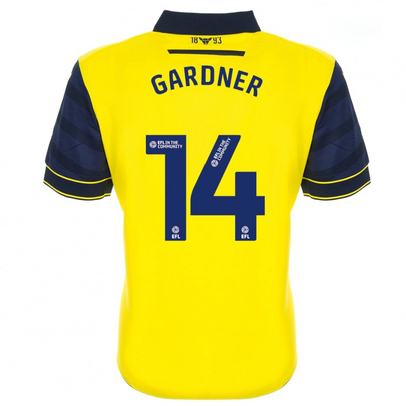 Danxen Kinderen Harley Gardner #14 Geel Marine Thuisshirt Thuistenue 2025/26 T-Shirt België