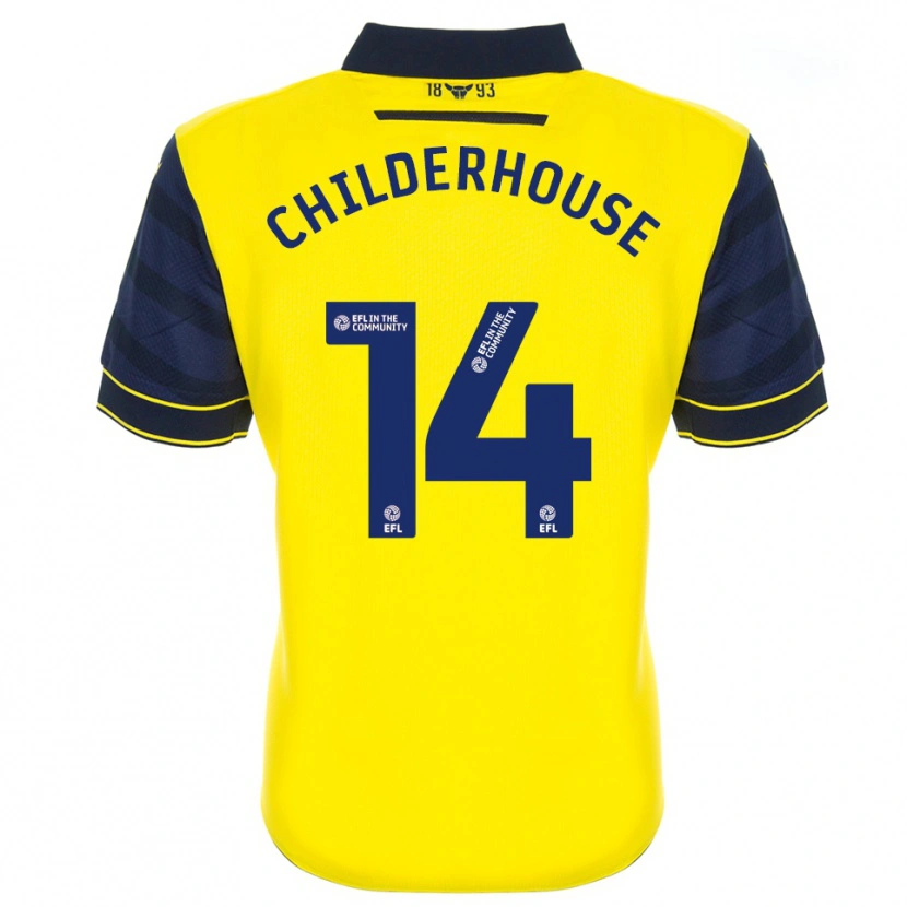 Danxen Kinderen Molly Childerhouse #14 Geel Marine Thuisshirt Thuistenue 2025/26 T-Shirt België
