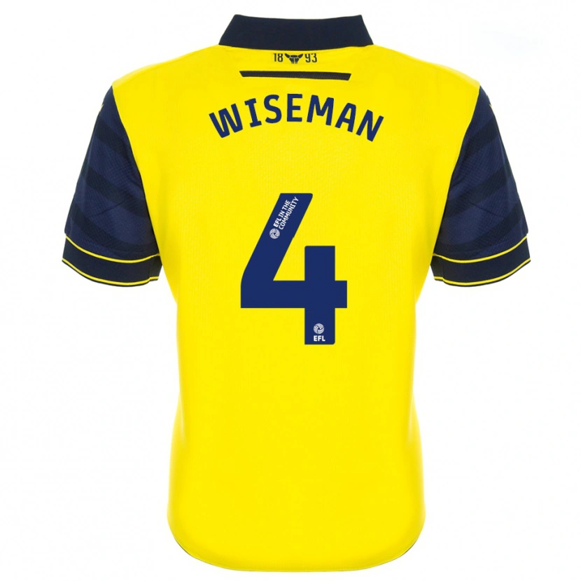 Danxen Kinderen Kate Wiseman #4 Geel Marine Thuisshirt Thuistenue 2025/26 T-Shirt België