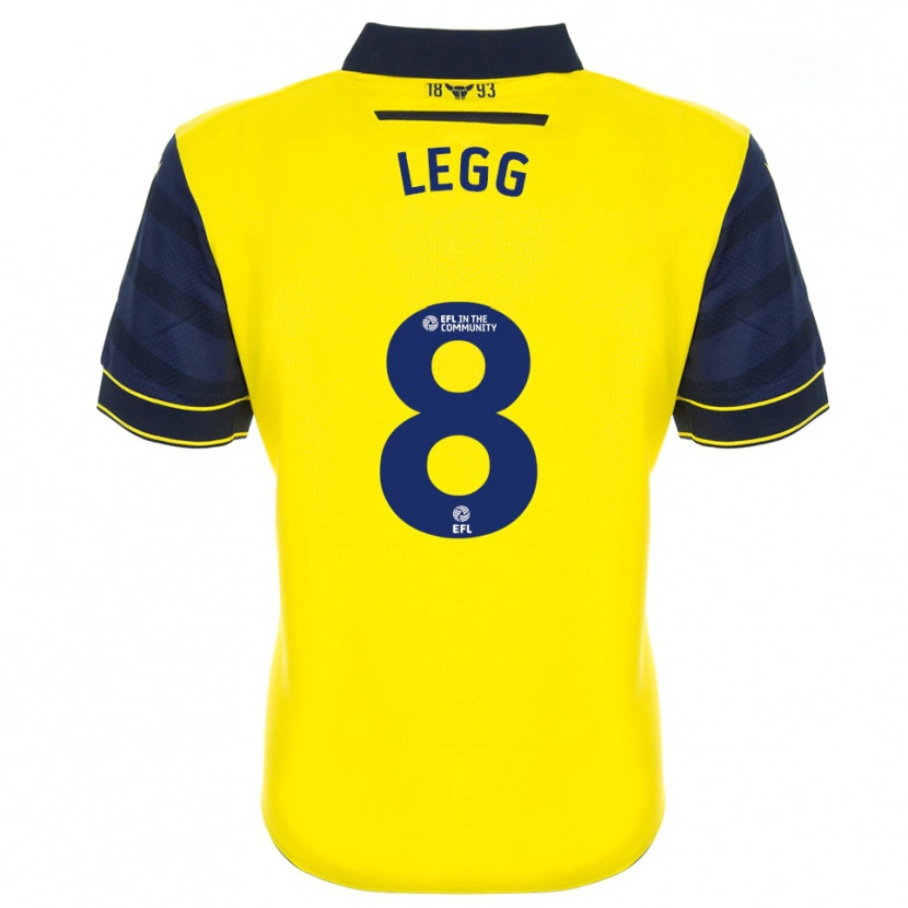 Danxen Kinderen Jenna Legg #8 Geel Marine Thuisshirt Thuistenue 2025/26 T-Shirt België