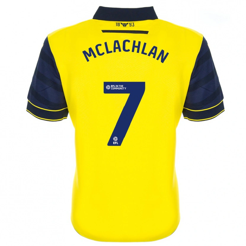 Danxen Kinderen Daisy Mclachlan #7 Geel Marine Thuisshirt Thuistenue 2025/26 T-Shirt België