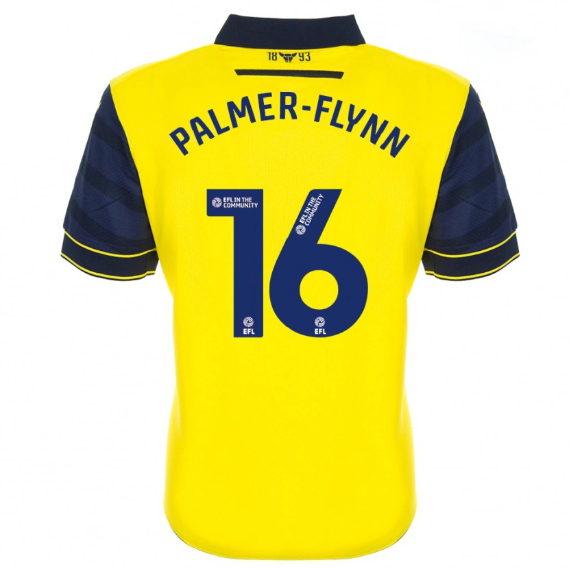 Danxen Kinderen Callum Palmer-Flynn #16 Geel Marine Thuisshirt Thuistenue 2025/26 T-Shirt België